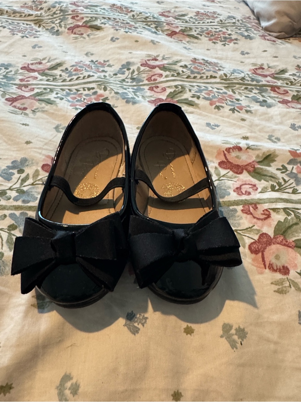 Girls Black Patent Bow Mary Jane Dress Shoes